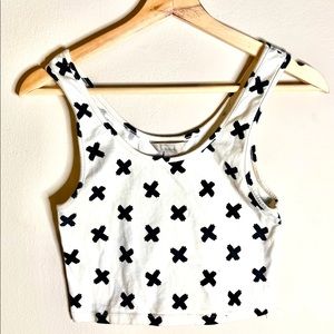 White X Crop Top
